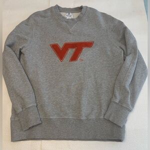 Gray Virginia Tech Textured Logo Men's Sweatshirt 
size Large